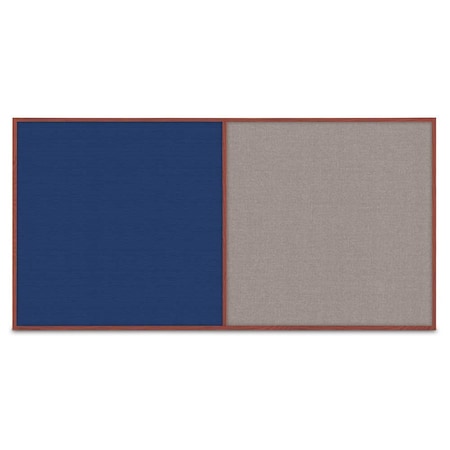 United Visual Products Enclosed Corkboard, 3 Door, 96"x48", 4" Fra UV3413-SATIN-PEARL